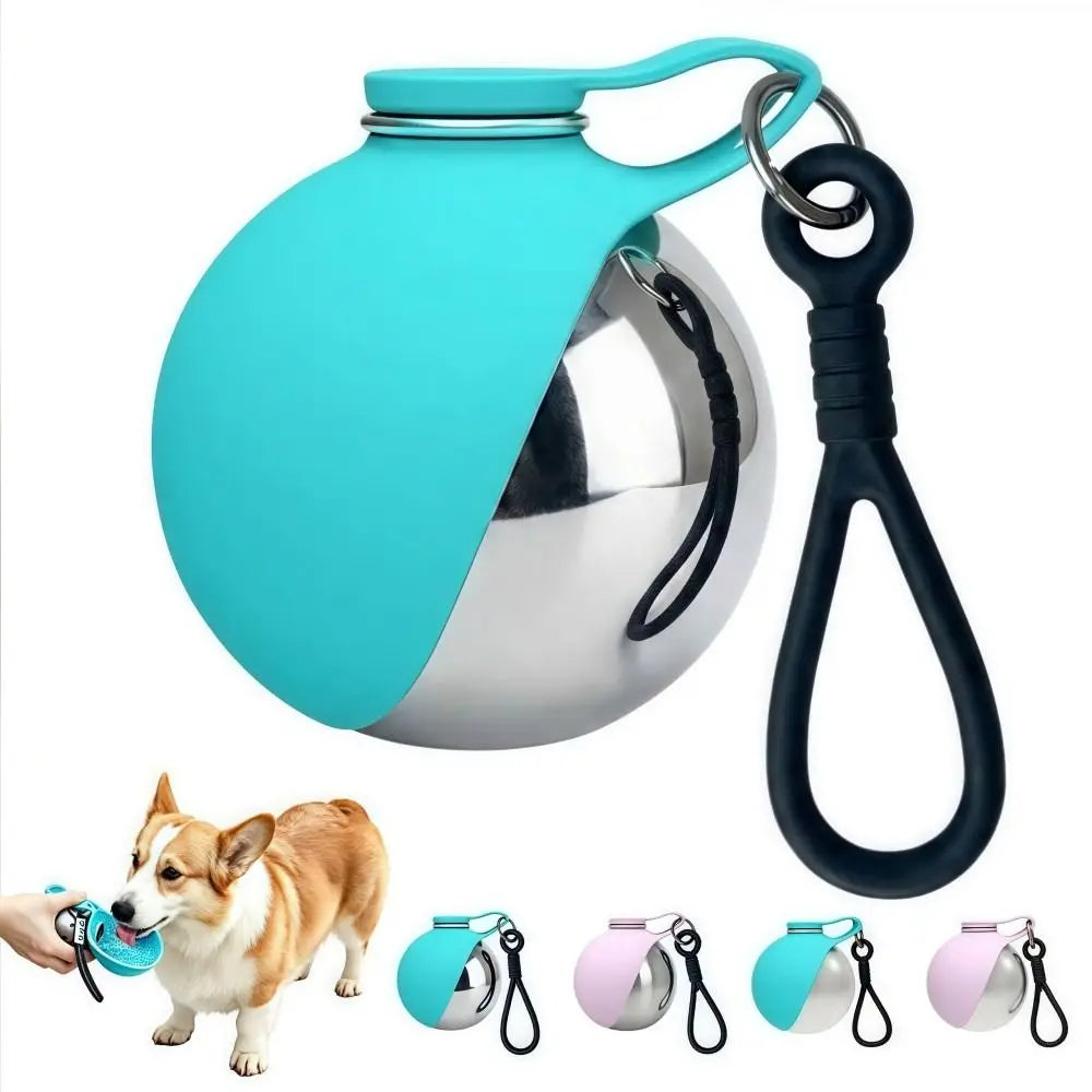 2-In-1 Dog Water Bottle with Bowl Leak Proof Portable Pet Travel Hydration Dispenser Easy Carry 285Ml Outdoor Water Cup