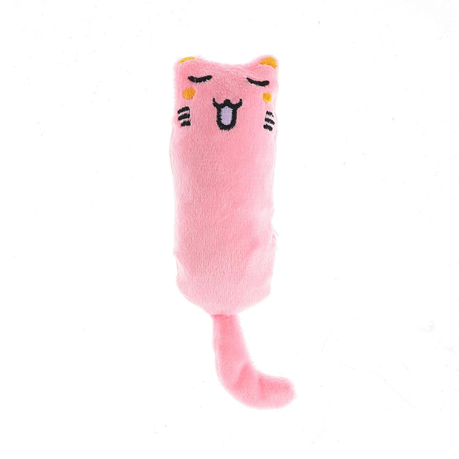 Interactive Cute Cat Toy Funny Plush Mini Teeth Grinding Catnip Squeaky Chewing Toy for Kittens Pet Accessories