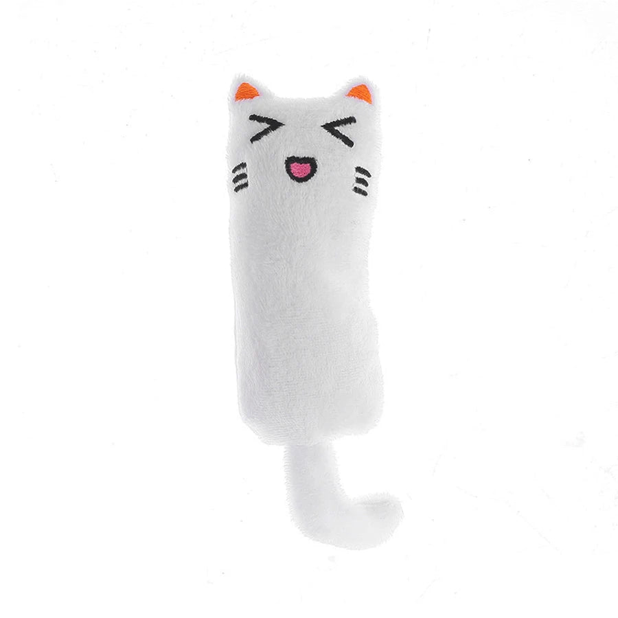 Interactive Cute Cat Toy Funny Plush Mini Teeth Grinding Catnip Squeaky Chewing Toy for Kittens Pet Accessories