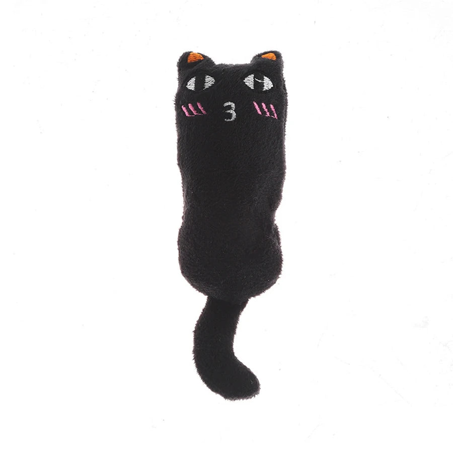 Interactive Cute Cat Toy Funny Plush Mini Teeth Grinding Catnip Squeaky Chewing Toy for Kittens Pet Accessories