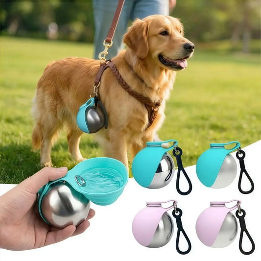 2-In-1 Dog Water Bottle with Bowl Leak Proof Portable Pet Travel Hydration Dispenser Easy Carry 285Ml Outdoor Water Cup