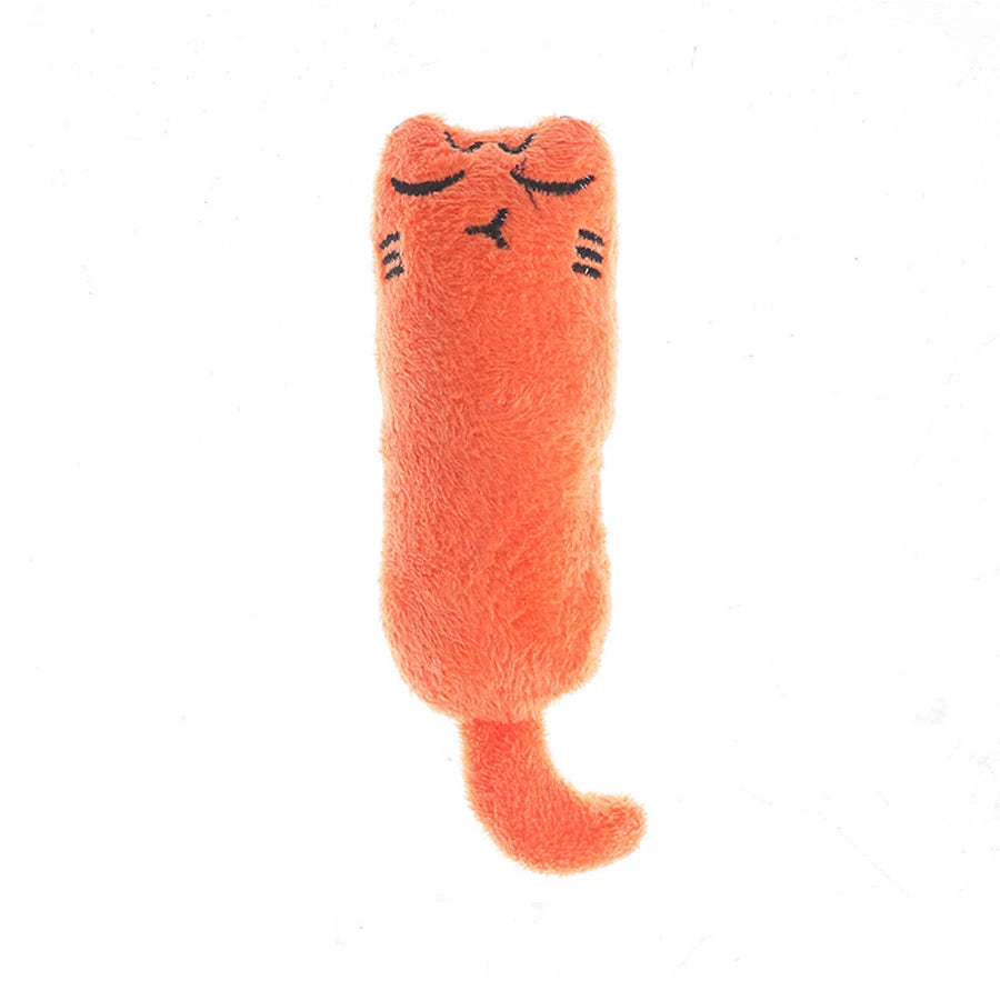 Interactive Cute Cat Toy Funny Plush Mini Teeth Grinding Catnip Squeaky Chewing Toy for Kittens Pet Accessories
